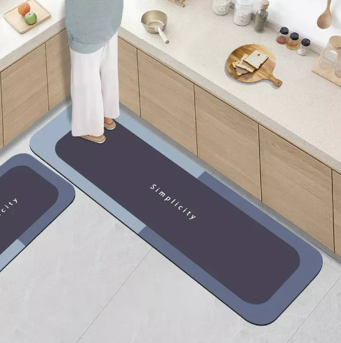 Alfombras antideslizantes gris cocina 2und